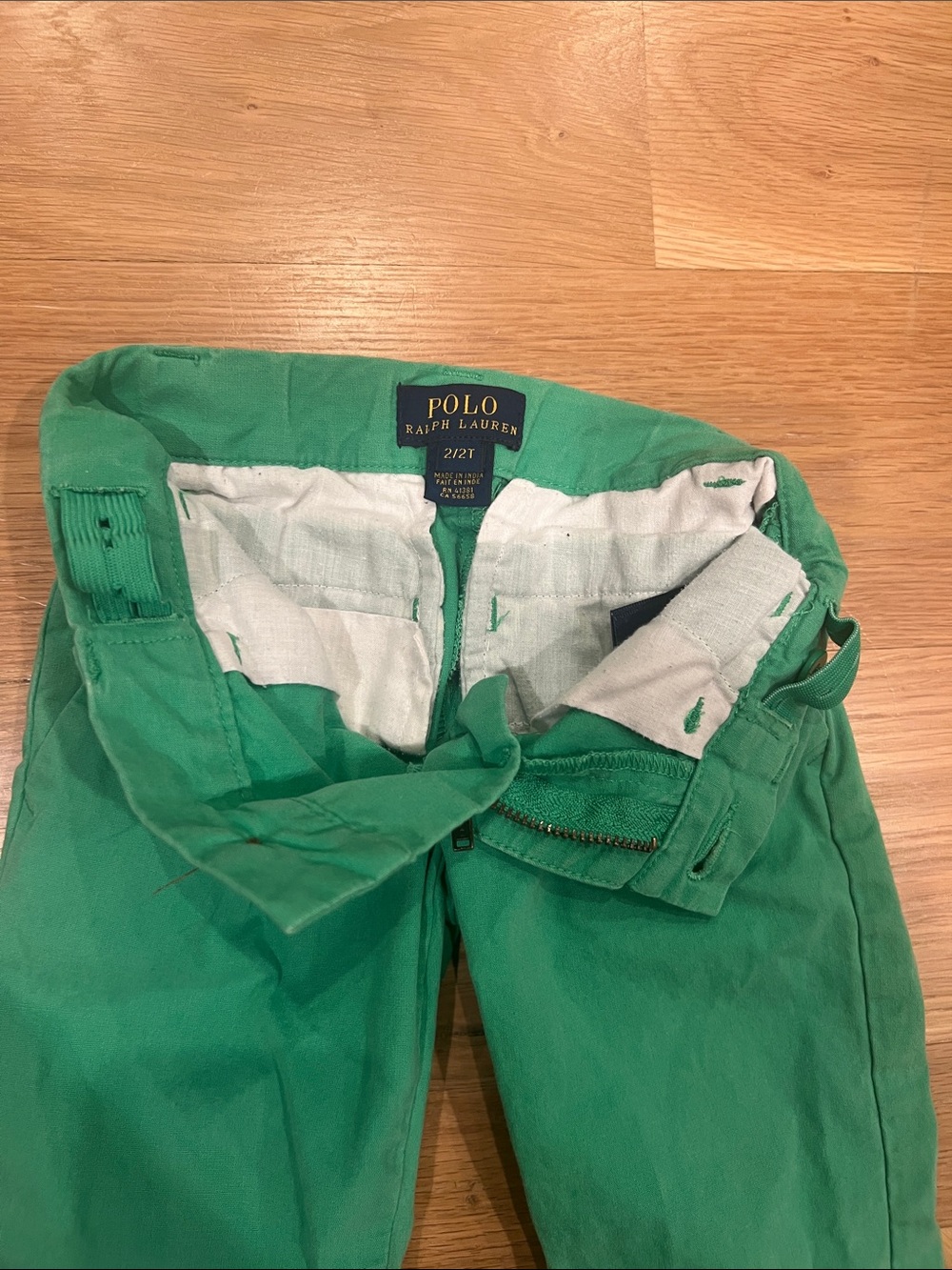 Polo by Ralph Lauren Kids Green Chino Pants - Size 2T - Picture 3 of 5
